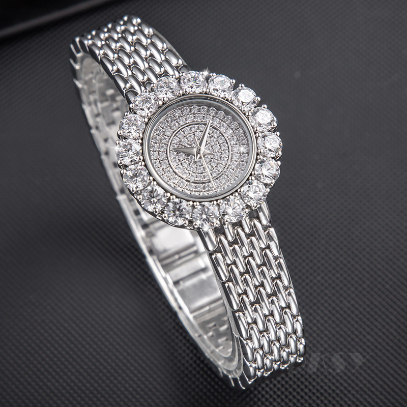 Custom Women Watch Quartz Watch Stainless Steel 5ATM Luxury Diamond Watch W0179