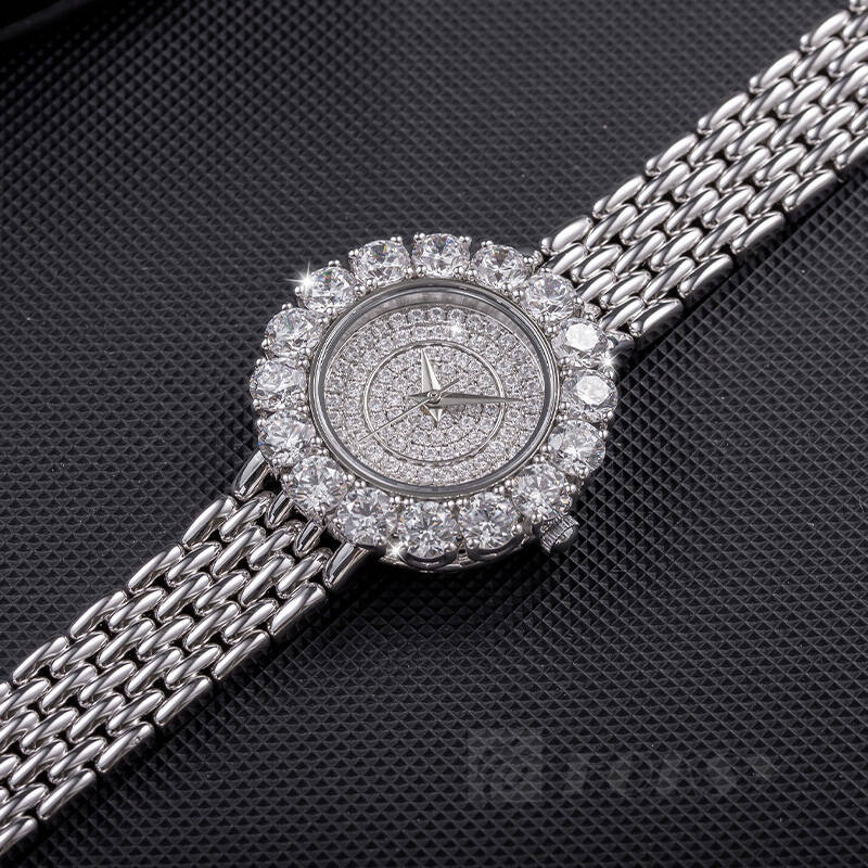Custom Women Watch Quartz Watch Stainless Steel 5ATM Luxury Diamond Watch W0179