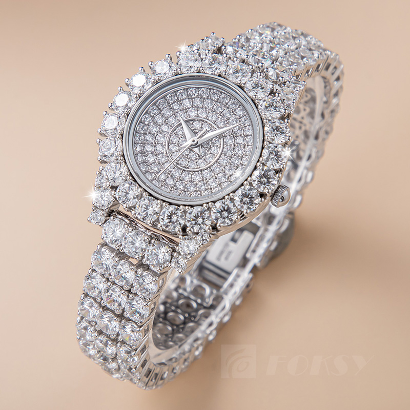 Custom Women Watch Quartz Watch Stainless Steel 5ATM Luxury Diamond Watch W0180