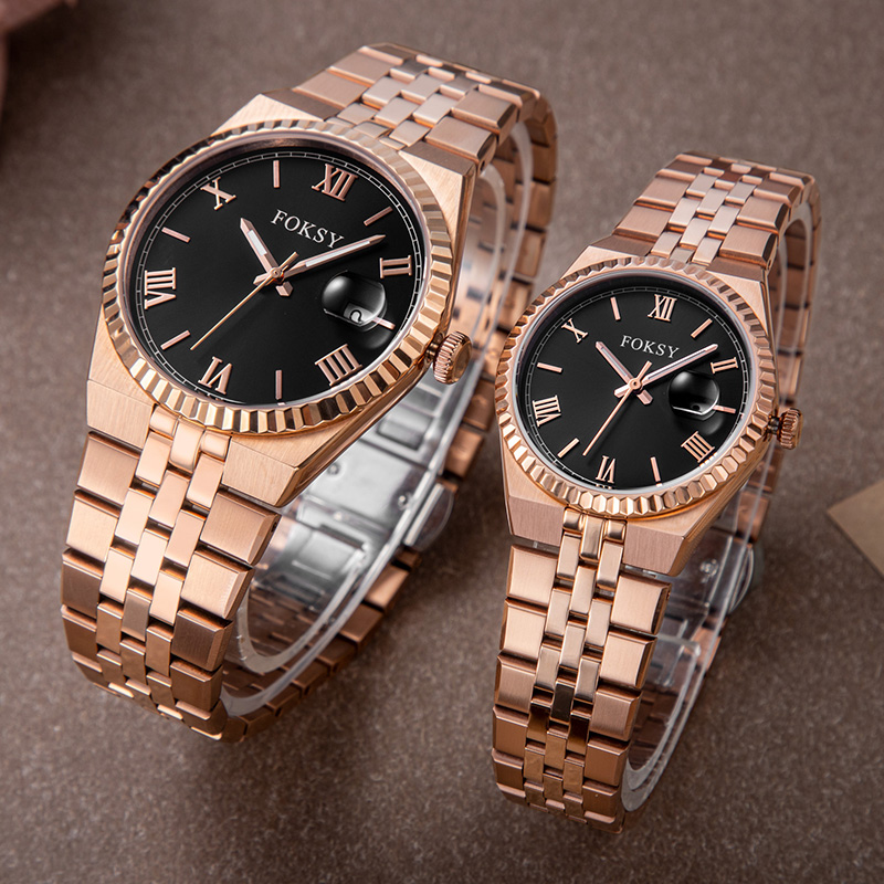 Custom Men Watch Women Watch Quartz Watch Stainless Steel 5ATM Luminous Date Roman Watch 689-7-1003 / 233-7-1003