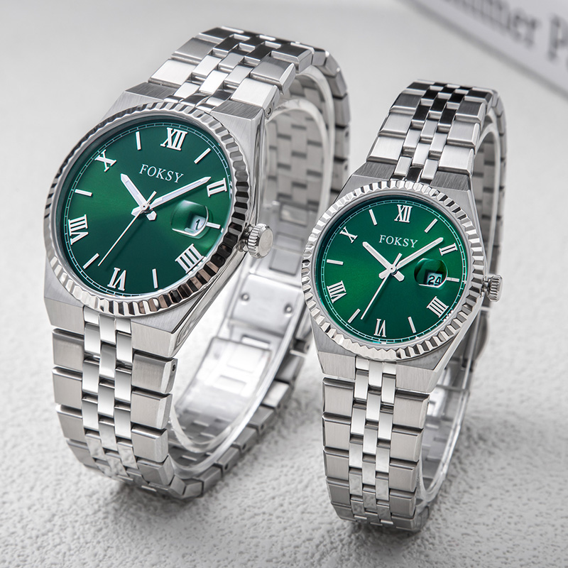 Custom Men Watch Women Watch Quartz Watch Stainless Steel 5ATM Luminous Date Roman Watch 689-7-1003 / 233-7-1003