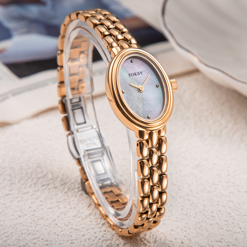 FOKSY Women's Elegant Oval Watches perfect blend of timeless design 3ATM Waterproof Quartz Watch