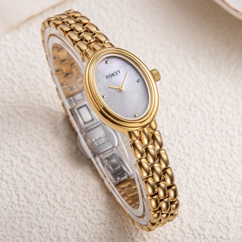 FOKSY Women's Elegant Oval Watches perfect blend of timeless design 3ATM Waterproof Quartz Watch