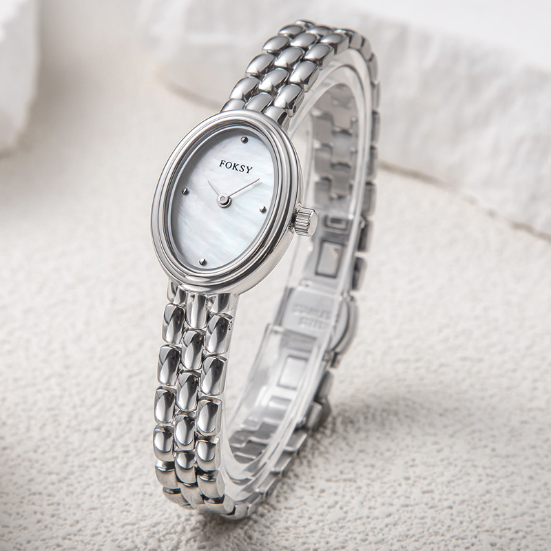 FOKSY Women's Elegant Oval Watches perfect blend of timeless design 3ATM Waterproof Quartz Watch