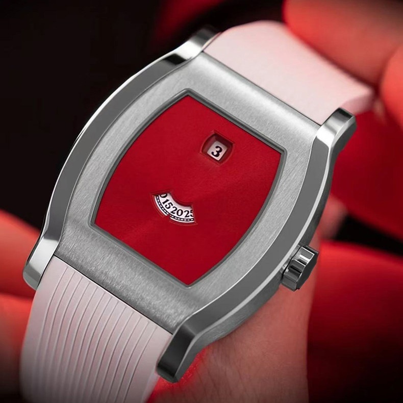 Custom Automatic Jump Hour Watch Stainless Steel Tonneau Case Factory