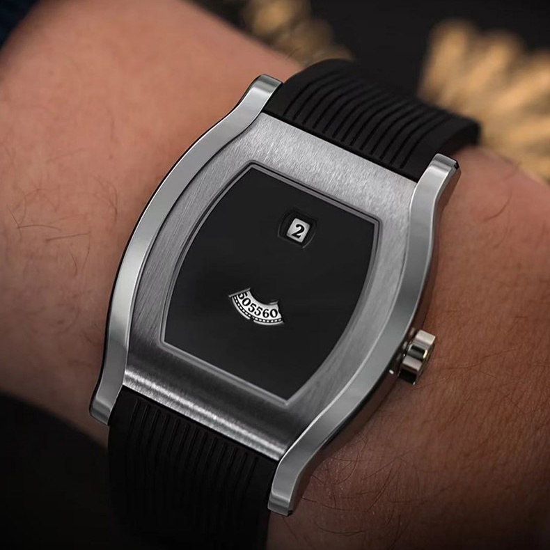 Custom Automatic Jump Hour Watch Stainless Steel Tonneau Case Factory