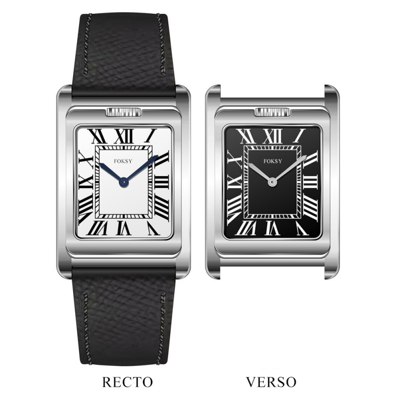 Classic Square Quartz Watch with Roman Numerals Waterproof Stainless Steel Women Watch with Leather Strap