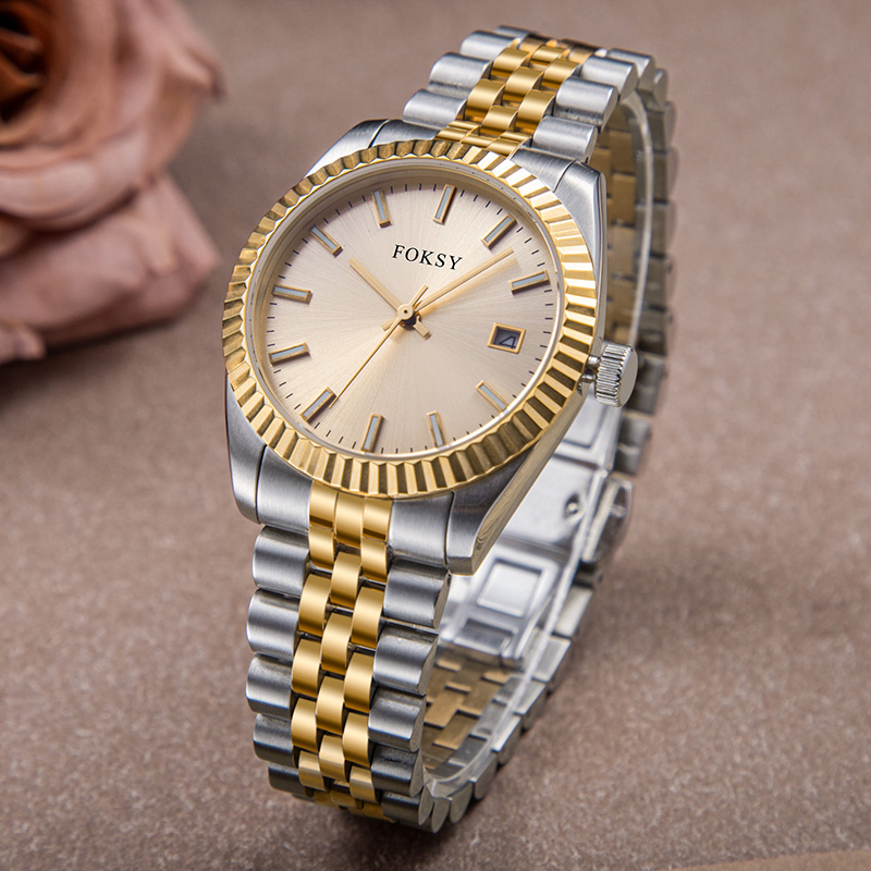 ODM Women Quartz Watch Stainless Steel 5ATM Customizable Logo