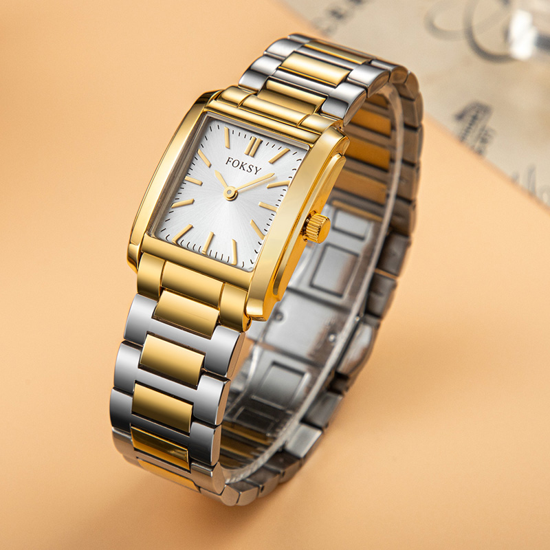 Classic Square Dial Ladies Quartz Watch Luxury Business Custom Watch 698-7-1001