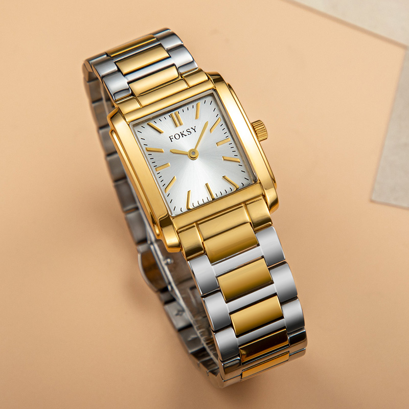 Classic Square Dial Ladies Quartz Watch Luxury Business Custom Watch 698-7-1001