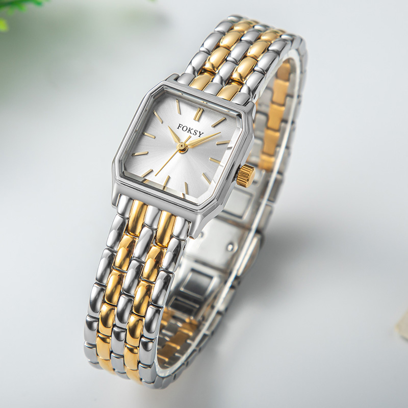 Women&rsquo;s Octagonal Ultra Thin Small Dial Ladies Quartz Watch Wholesale 706-7-1001