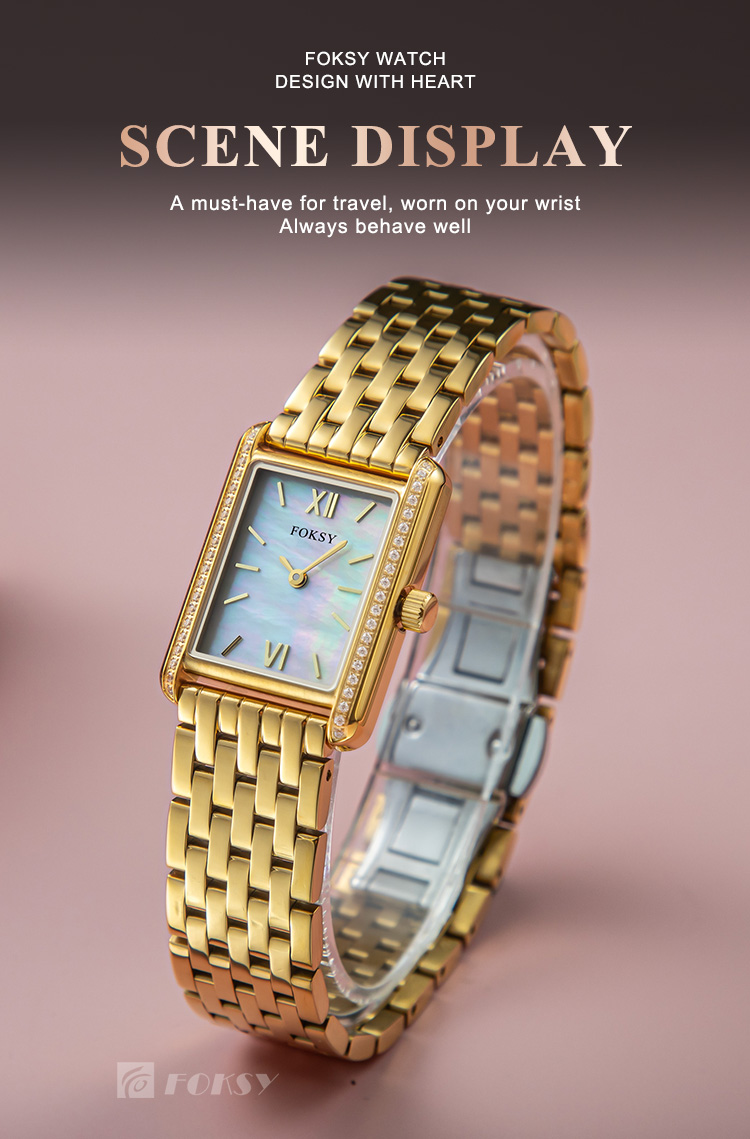 omen watch gold metal bracelet for daily business fashion watch