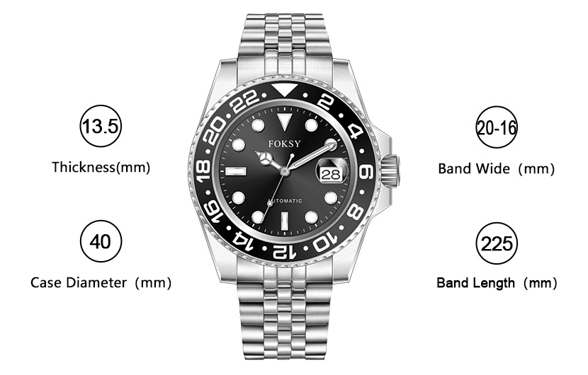 detail men steel dive watch