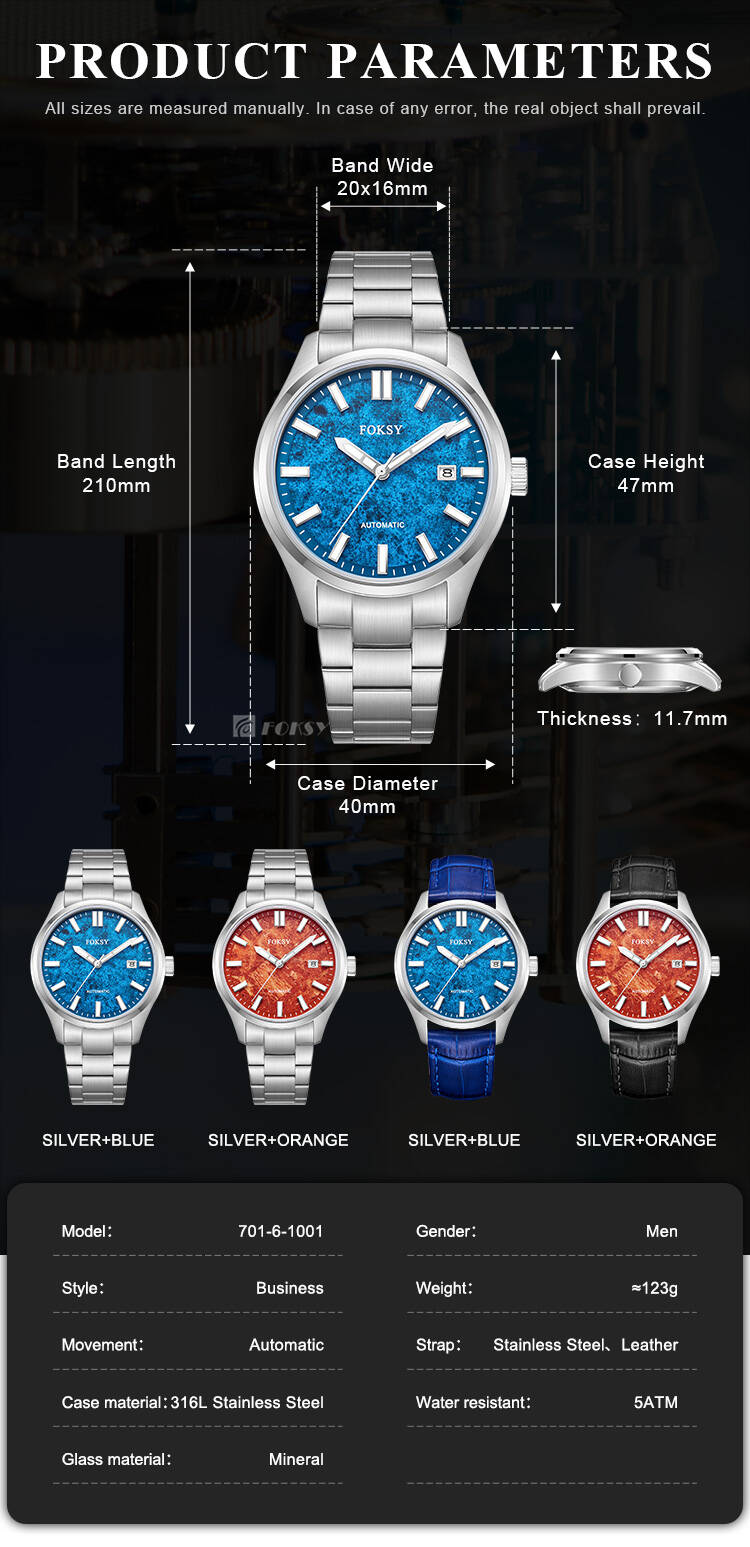 Unusual automatic watches Parameters