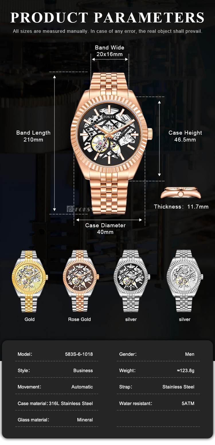 Men’s Watch with China Movement parameter