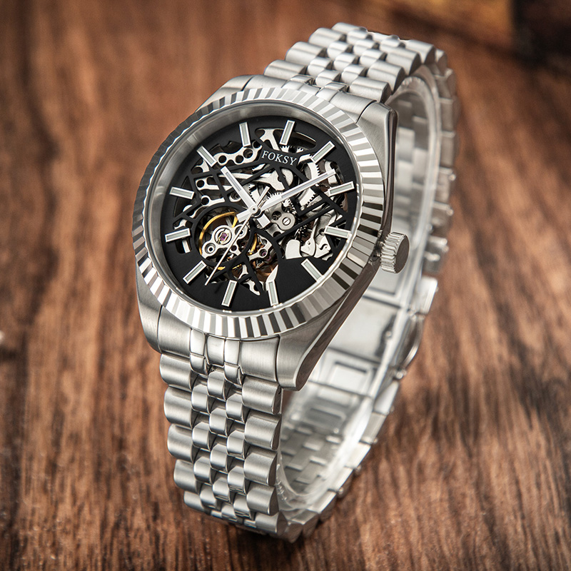 Business Skeleton Automatic Men&rsquo;s Watch with China Movement OEM 583S