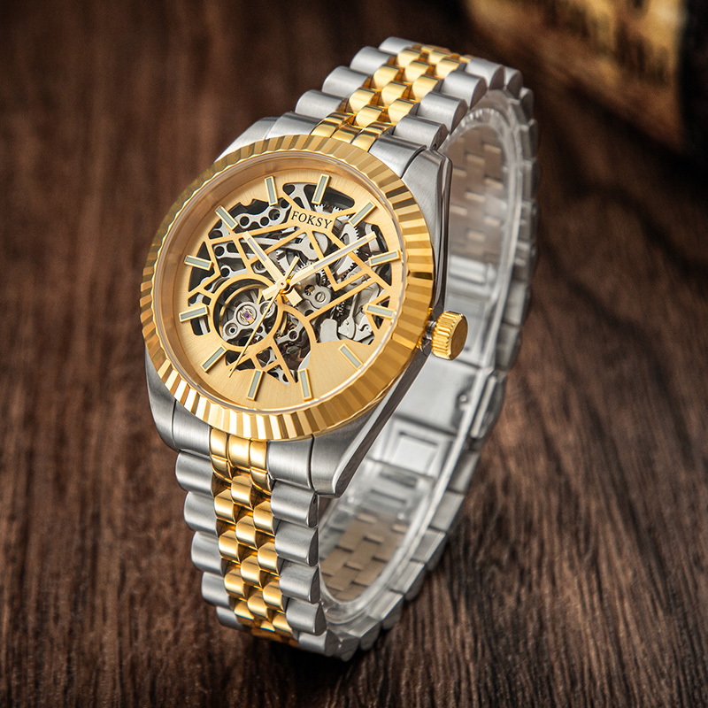 Business Skeleton Automatic Men’s Watch with China Movement OEM 583S