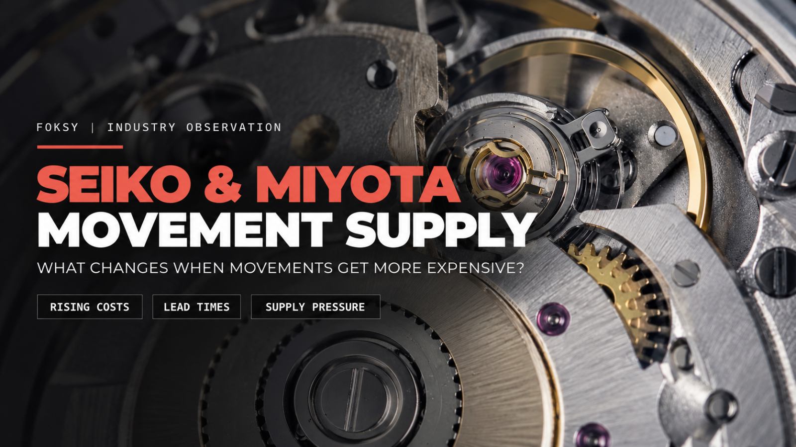 Seiko and Citizen Movement Shortages: What Can Small Watch Brands Do?