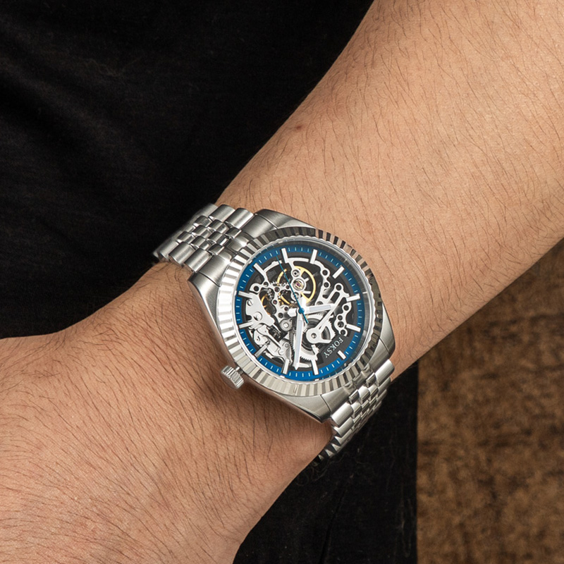 custom skeleton dial watch