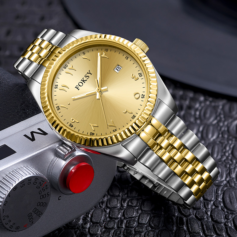 Arabic Minute Dial DIY Watches with Fluted Bezel Japanese Movement 738-6-1001