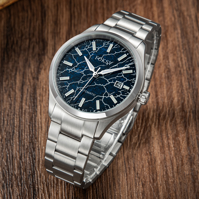 crackle dial wristwatch